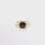 YELLOW GOLD GARNET AND DIAMOND RING 200-04188