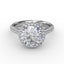 Fana Round Pave Halo Engagement Ring S3276