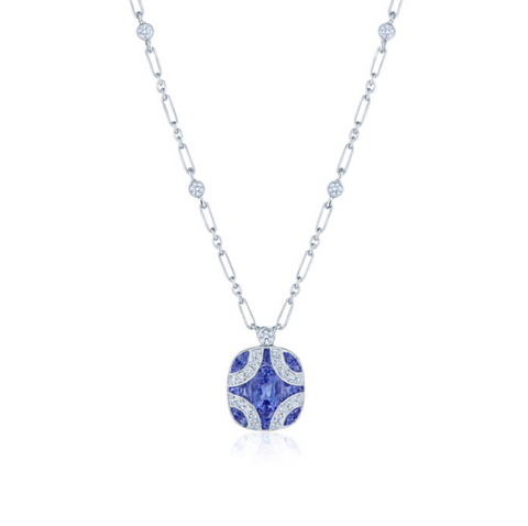KWIAT Argyle Collection Tanzanite and Diamond Necklace N-28688-0-TNZDIA-18KW