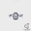 0.74ctw Oval Natural Diamond Engagement Ring