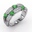 Fana Double Row Emerald and Diamond Ring 1592