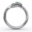 Emerald and Diamond Two Stone Ring R1699E