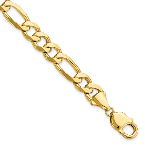 14k Yellow Gold Mens Flat Figaro 8 inches 1299-8
