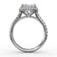 Fana Contemporary Round Diamond Triple Halo Engagement Ring S3275