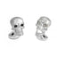 Deakin & Francis Silver Skull Cufflinks with Diamond Eyes - Chalmers Jewelers
