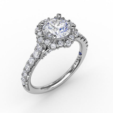 Fana Halo Diamond Engagement Ring S3144