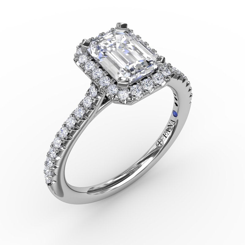 Platinum 2 Carat Emerald Cut Diamond Ring Set | Barkev's