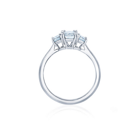 KWIAT ASHOKA Diamond Engagement Three Stone Ring F-17261AK-0-DIA-PLAT