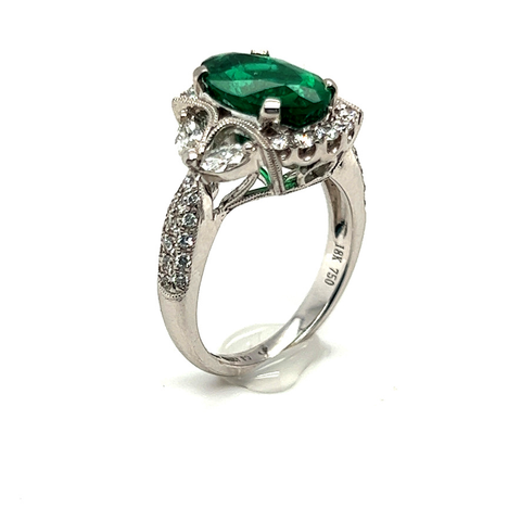 18k Emerald Couture Ring