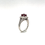 Custom 18k White Gold Couture Ruby and Diamond Ring