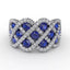You and Me Sapphire and Diamond Interweaving Ring 1370