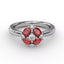 FANA Floral Ruby and Diamond Ring R1536R