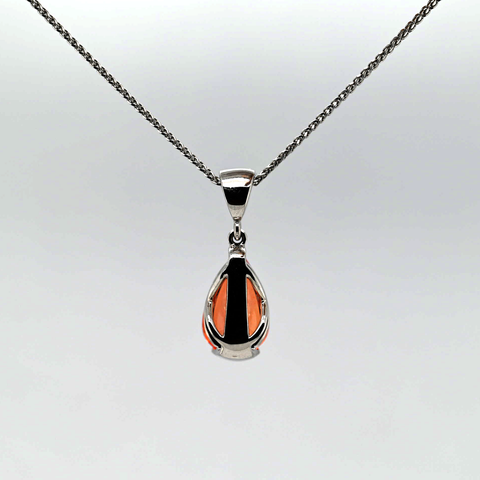 3.01CT Orange Sapphire Custom Pendant