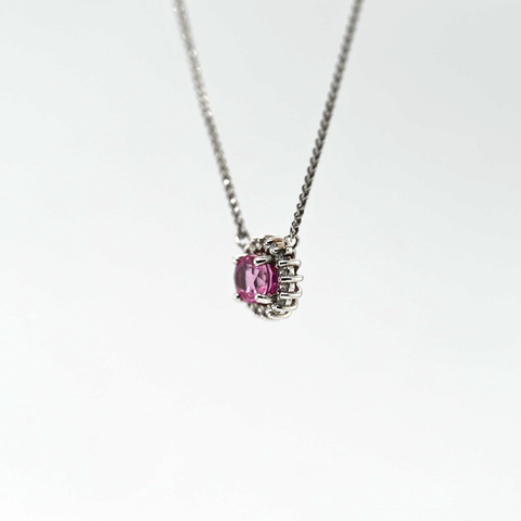 1.34ct Sapphire and Diamond Custom Pendant