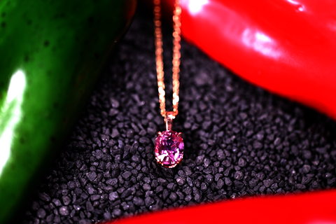 2.73CT Sapphire and Diamond Custom Pendant