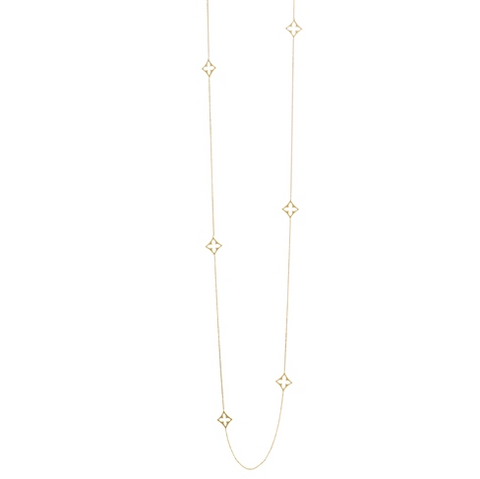 MIDAS 14k Gold Long and Lovely Station Necklace MF029354