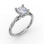 Fana Classic Round Diamond Solitaire Engagement Ring With Twisted Shank S4005