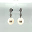 White South Sea Pearl and Diamond Dangle Earrings