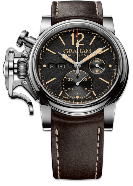Watch Graham London Chronofighter Oversize Black Forest | Chronofighter  2CCAU.B01A Black PVD Steel - Fabric Strap