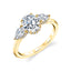 Sylvie THREE STONE OVAL RING WITH PEAR SIDE STONES S1964