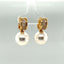 White South Sea Pearl and Diamond Pave Dangle Earrings