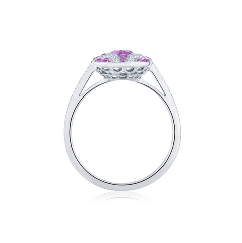 KWIAT Argyle Collection Amethyst and Diamond Ring R-28115-0-AMEDIA-18KW