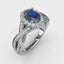 Fana Look of Love Sapphire and Diamond Criss-Cross Ring 1519