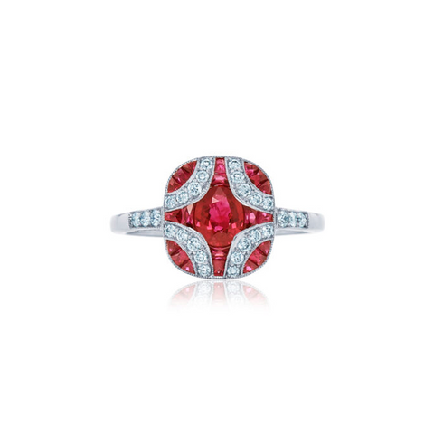 KWIAT Argyle Collection Ruby and Diamond Ring R-28115R-0-DIARUB-18KW
