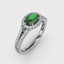 Halo Emerald and Diamond Ring R1605E