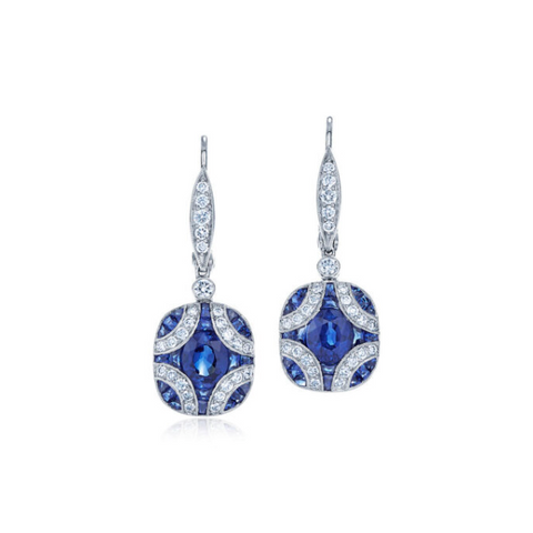 KWIAT Argyle Collection Sapphire and Diamond Earrings E-28441S-0-DIASAP-18KW