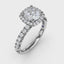 Fana Classic Diamond Halo Engagement Ring with a Gorgeous Side Profile 3817