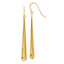 14k Yellow Gold Long Drip Dangle Earrings 42Q