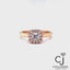 0.68ctw Cushion Halo Natural Diamond Engagement Ring