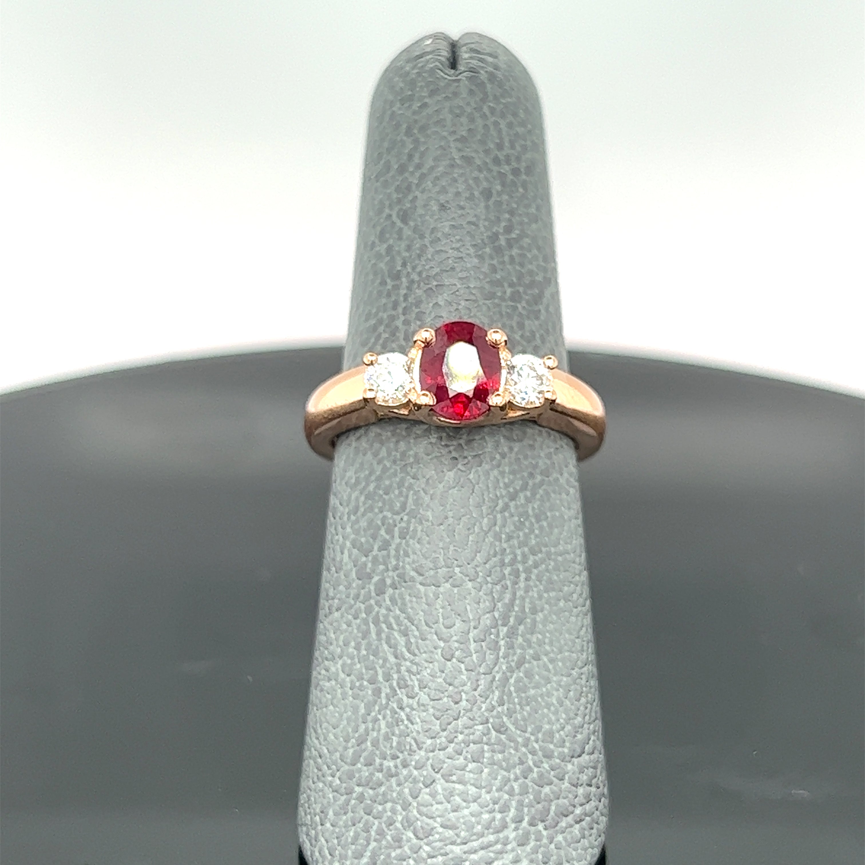 Burmese Ruby Diamond Cluster Ring 18Ct Gold 1.10Ct Natural Ruby With C –  Antique Jewellery Online