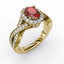 Fana Look of Love Emerald and Diamond Criss-Cross Ring 1519
