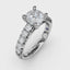 Fana Handset French Pave Diamond Engagement Ring 3684