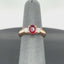 14K Rose Gold 1.20CT Natural Ruby and Diamond Three Stone Ring