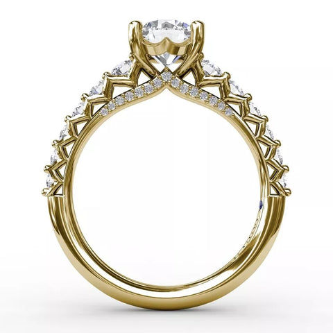 Fana Contemporary Diamond Ring With Openwork Band 3183