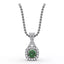 Fana Halo Emerald and Diamond Pendant 1631
