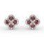 FANA Ruby and Diamond Cluster Studs ER1643R
