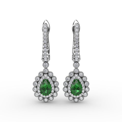 FANA Emerald and Diamond Drop Earrings ER1767E