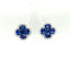 18K White Gold 2.69CTW Sapphire and Diamond Earrings