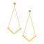 MIDAS 14k Yellow Gold Chevron Dangle Earrings MF024037