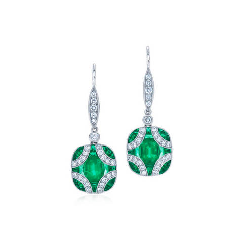 KWIAT Argyle Collection Emerald and Diamond Earrings E-28441E-0-DIAEME-18KW