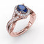 Fana Look of Love Sapphire and Diamond Criss-Cross Ring 1519