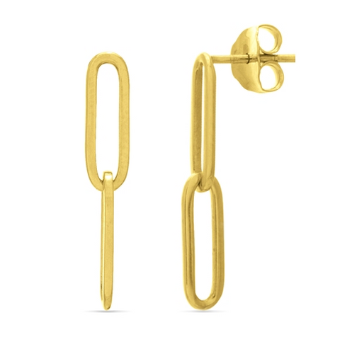 MIDAS 14k Yellow Gold Paper Dangle Earrings MF037476