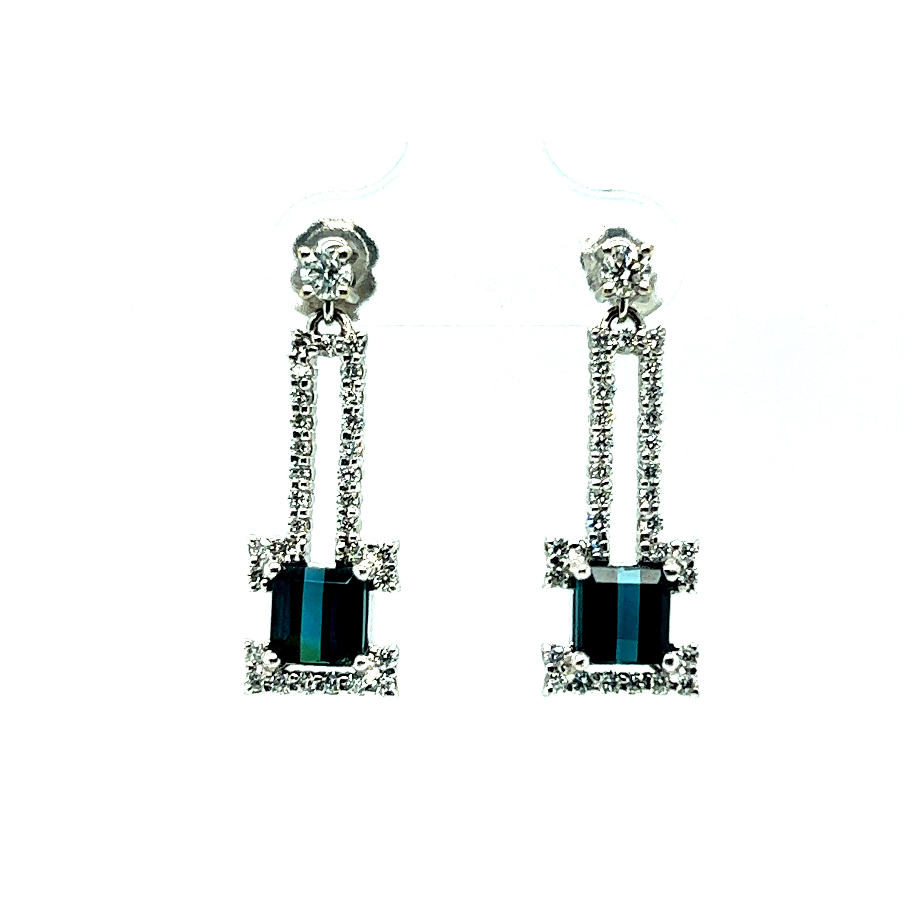 Platinum Chrome Tourmaline and Diamond Earrings – Stuart Kingston Jewelry