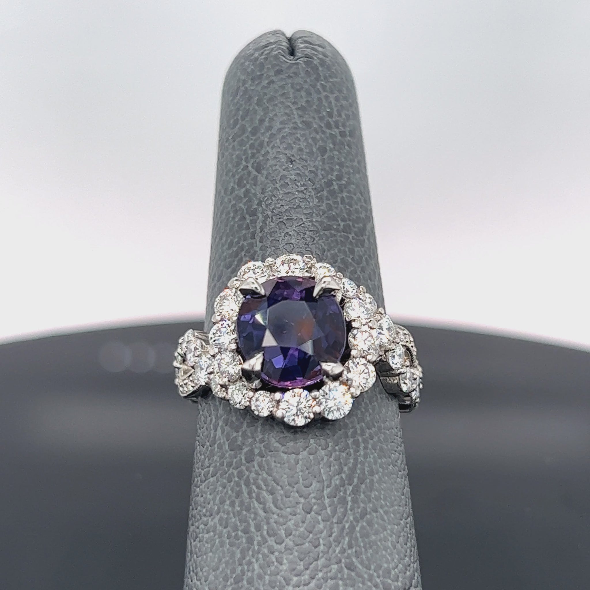 14K Rose Gold 10.5ct Purple Amethyst Natural Diamond Ring from Black  Diamonds New York