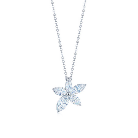 KWIAT American Beauty Collection 5 Marquise Diamond Pendant N-9828-0-DIA-PLAT