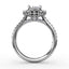 Fana Mixed Shape Oval Diamond Halo Ballerina Style Engagement Ring S4026
